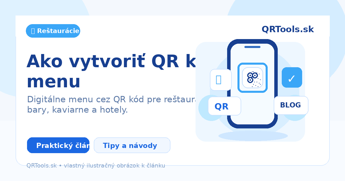 Jak vytvořit QR kód na menu – ilustračný obrázok článku
