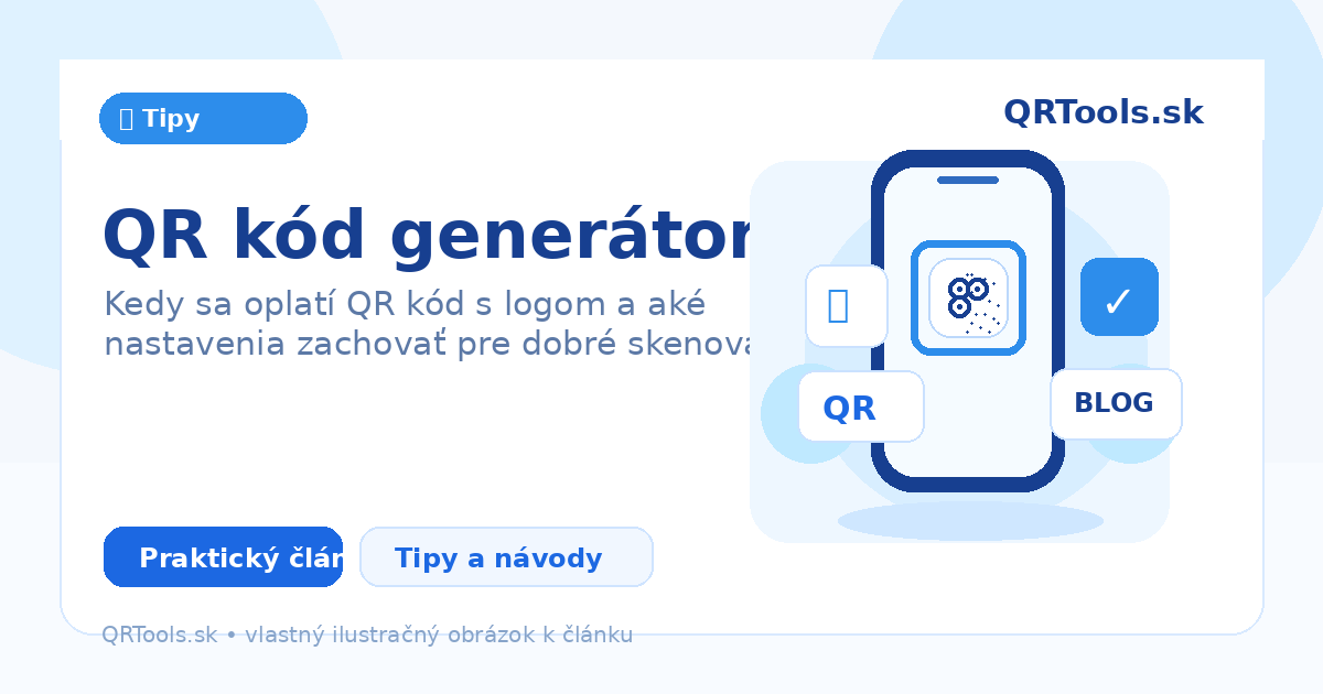 QR kód generátor s logem – ilustračný obrázok článku