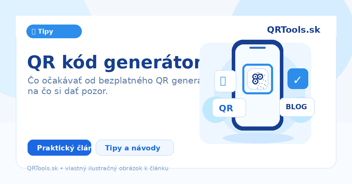 QR kód generátor zdarma – ilustračný obrázok článku