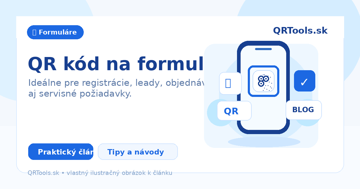 QR kód na formulář – ilustračný obrázok článku