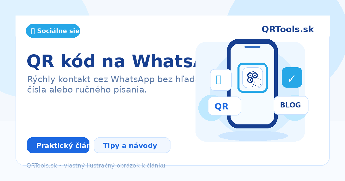 QR kód na WhatsApp – ilustračný obrázok článku