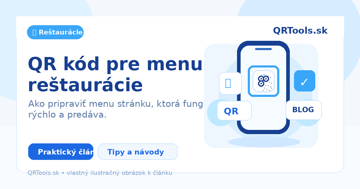 QR kód pro menu restaurace – ilustračný obrázok článku