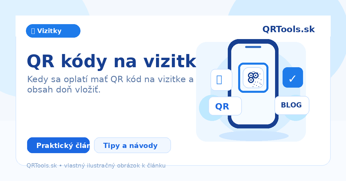QR kódy na vizitkách – ilustračný obrázok článku