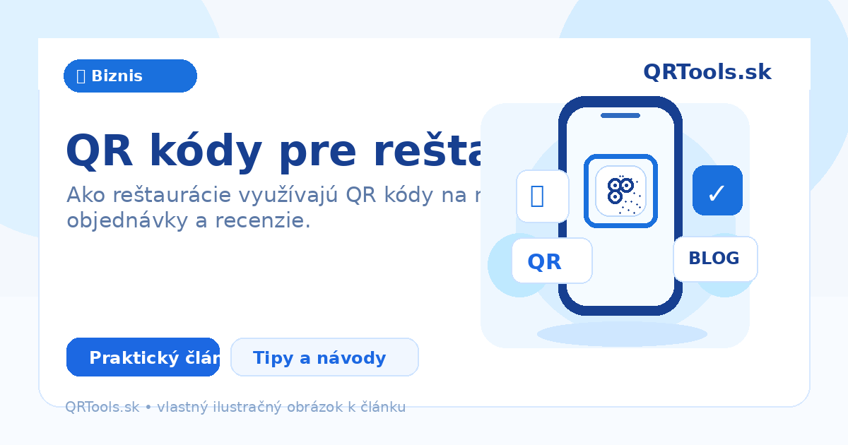 QR kódy pro restaurace – ilustračný obrázok článku